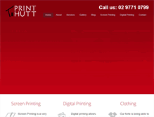 Tablet Screenshot of printhutt.com.au